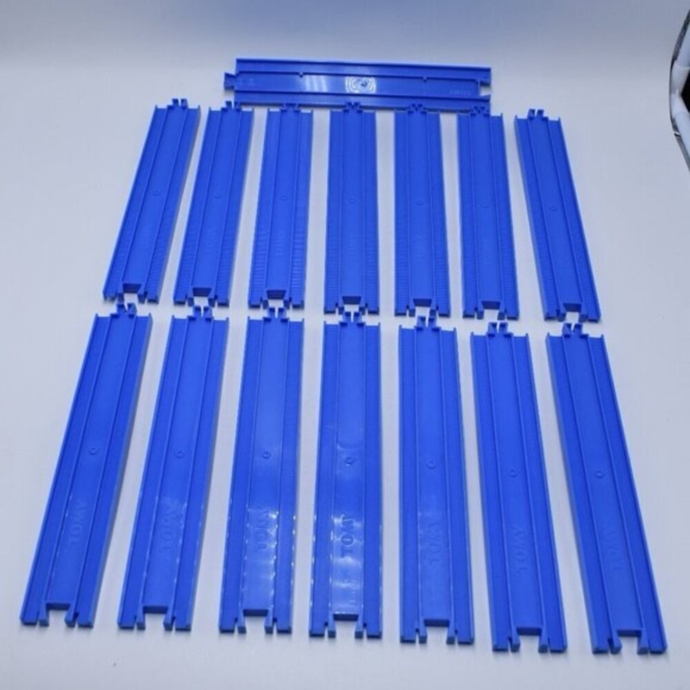 2001 Tony Plarail Friends 15  Blue Straight Plastic Tracks Vintage